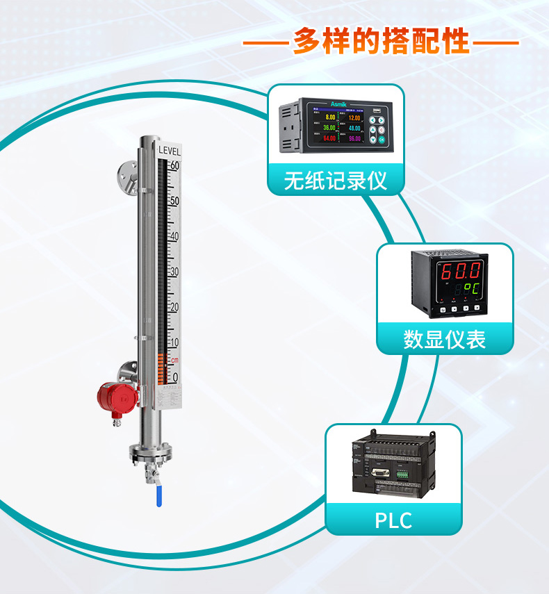 米科MIK-UZ磁翻板液位计搭配多样性